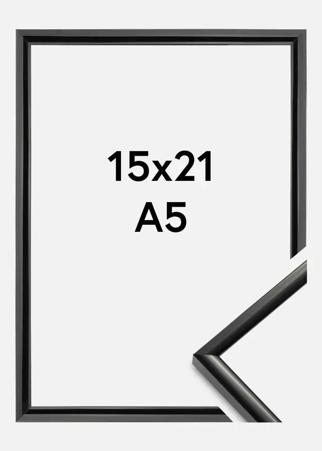 BGA Rahmen New Lifestyle Schwarz 15x21 cm (A5)