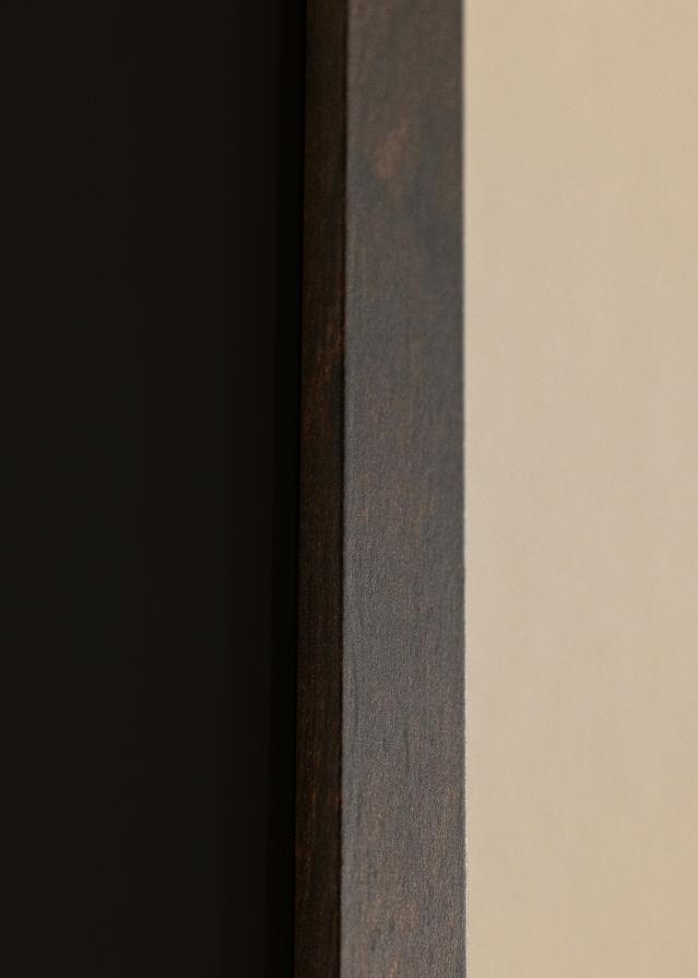 Ram med passepartou Rahmen Trendy Walnuss 45x60 cm - Passepartout Schwarz 30x45 cm