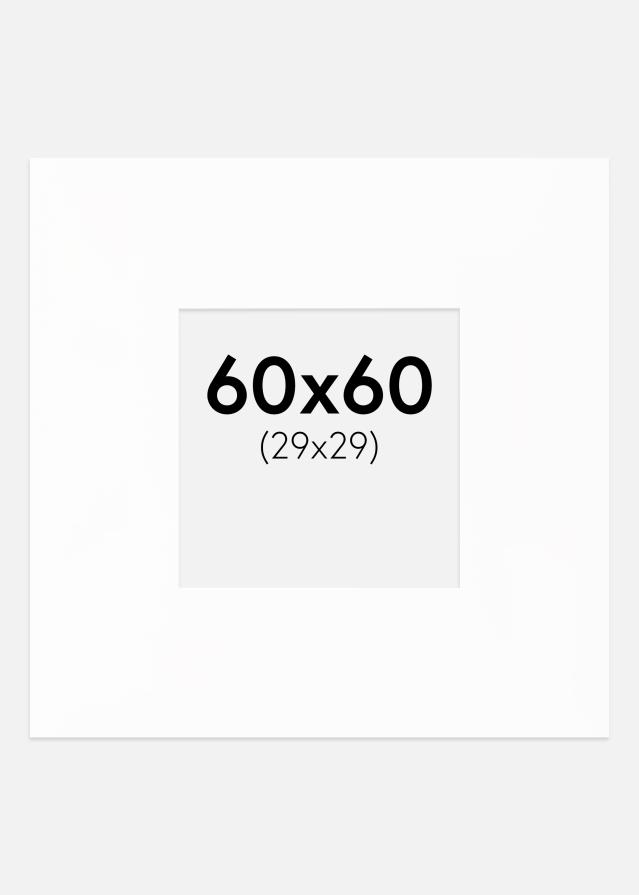 Artlink Passepartout XXL Standard Weiß (weißer Kern) 60x60 cm (29x29)