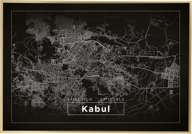 Bildverkstad Map - Kabul - Black
