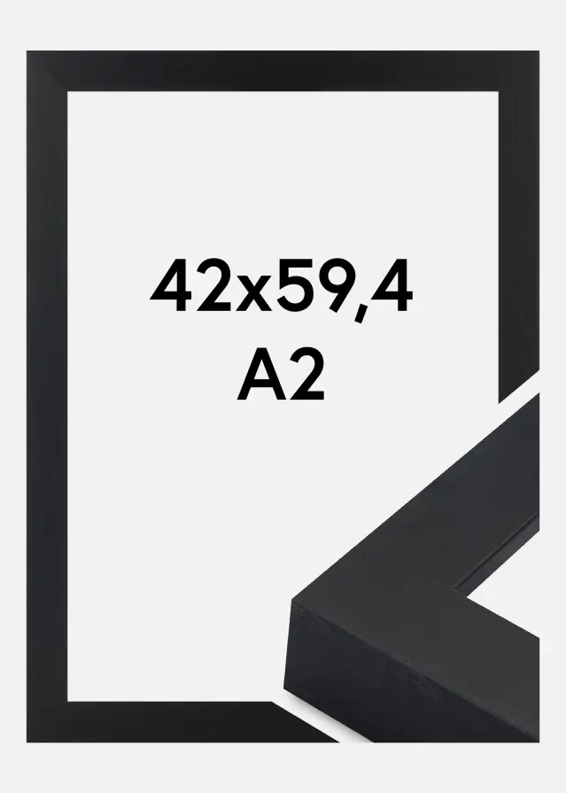 Jämtlands Ramfabrik Rahmen Wells Acrylglas Schwarz 42x59,4 cm (A2)