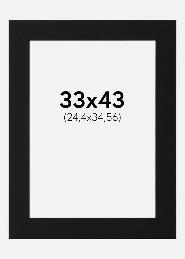 Artlink Passepartout Schwarz Standard (weißer Kern) 33x43 cm (24,4x34,56)