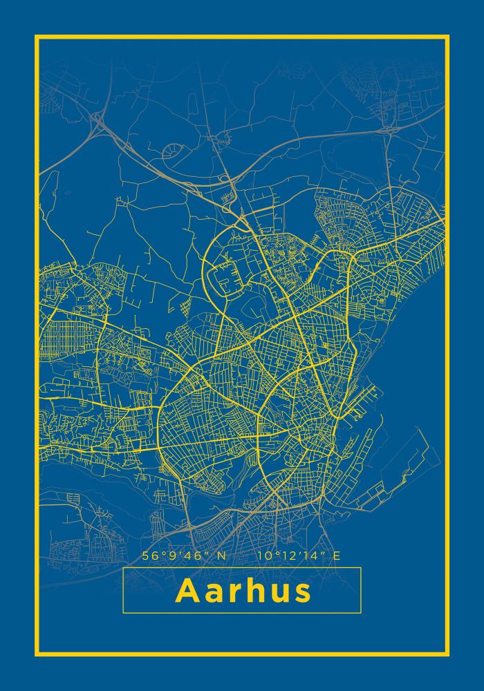 Bildverkstad Map - Aarhus - Blue