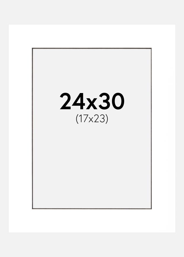 Galleri 1 Passepartout Weiß (schwarzer Kern) 24x30 cm (17x23 cm)