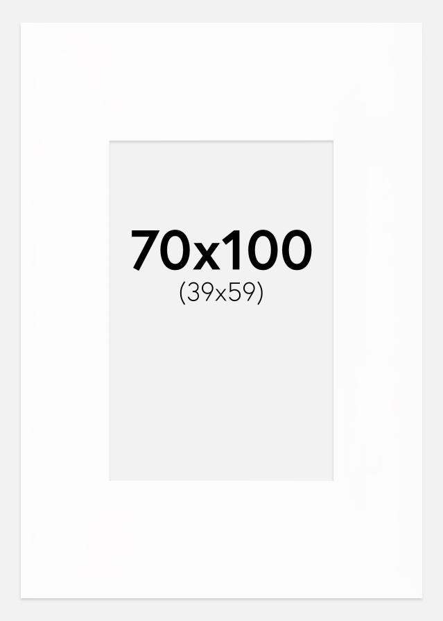 Galleri 1 Passepartout XXL Weiß (Weiß Kern) 70x100 cm (39x59)