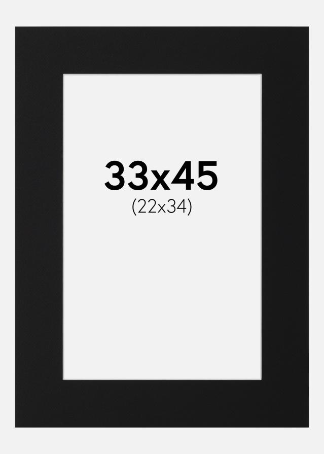 Artlink Passepartout Schwarz Standard (weißer Kern) 33x45 cm (22x34)