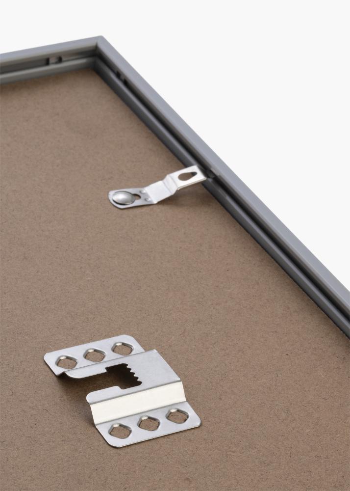 Ram med passepartou Rahmen New Lifestyle Hellgrau 70x100 cm - Passepartout Weiß 61x91,5 cm