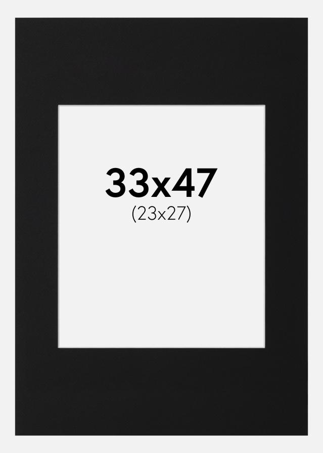 Artlink Passepartout Schwarz Standard (weißer Kern) 33x47 cm (23x27)