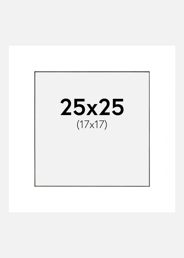 Galleri 1 Passepartout Weiß (schwarzer Kern) 25x25 cm (17x17 cm)