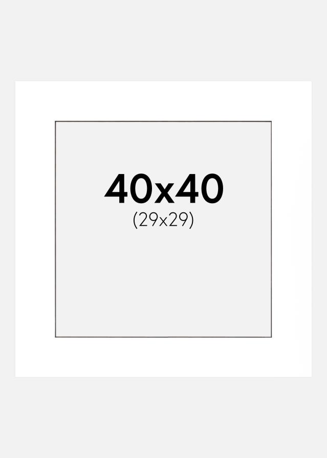 Galleri 1 Passepartout Weiß (schwarzer Kern) 40x40 cm (29x29 cm)