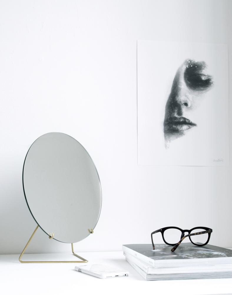 Moebe Tischspiegel Moebe Messing 30 cm Ø