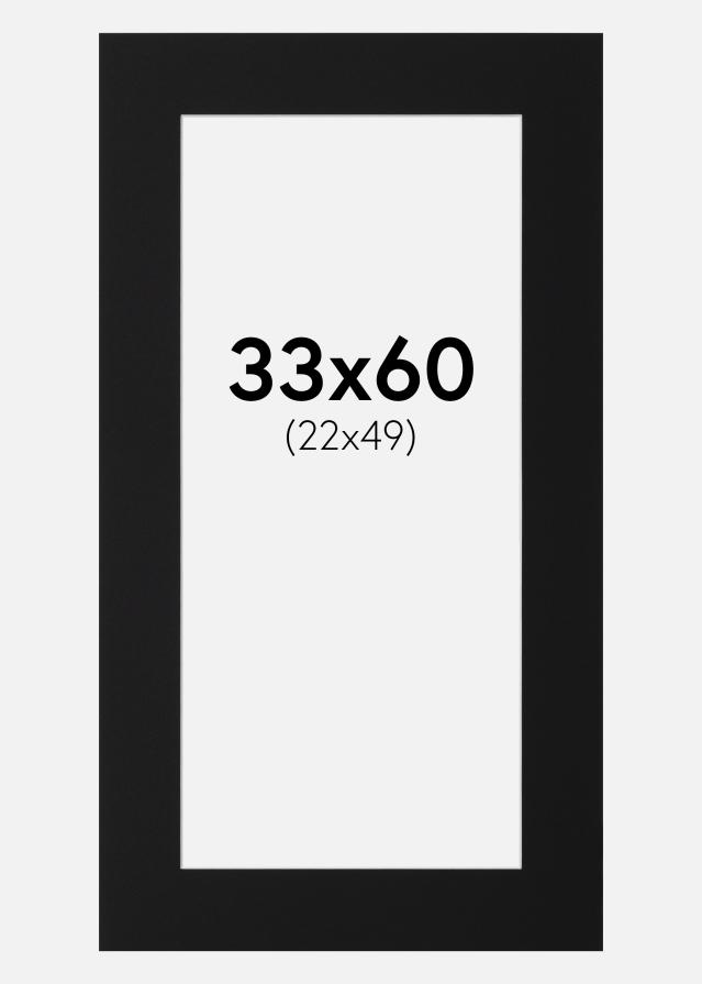 Artlink Passepartout Schwarz Standard (weißer Kern) 33x60 cm (22x49)