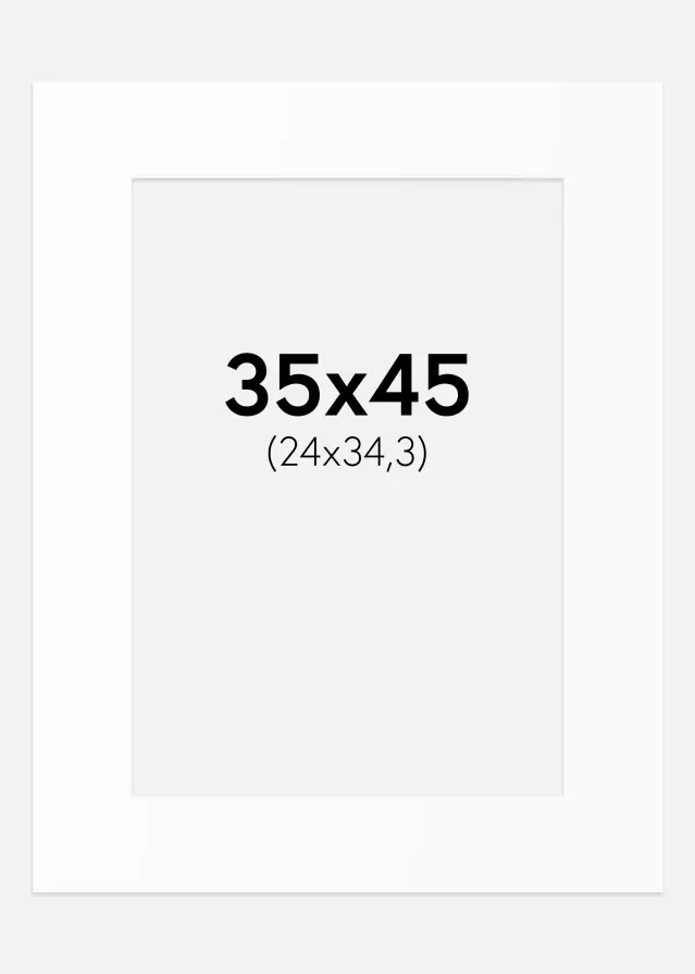 Artlink Passepartout Weiß Standard (weißer Kern) 35x45 cm (24x34,3)