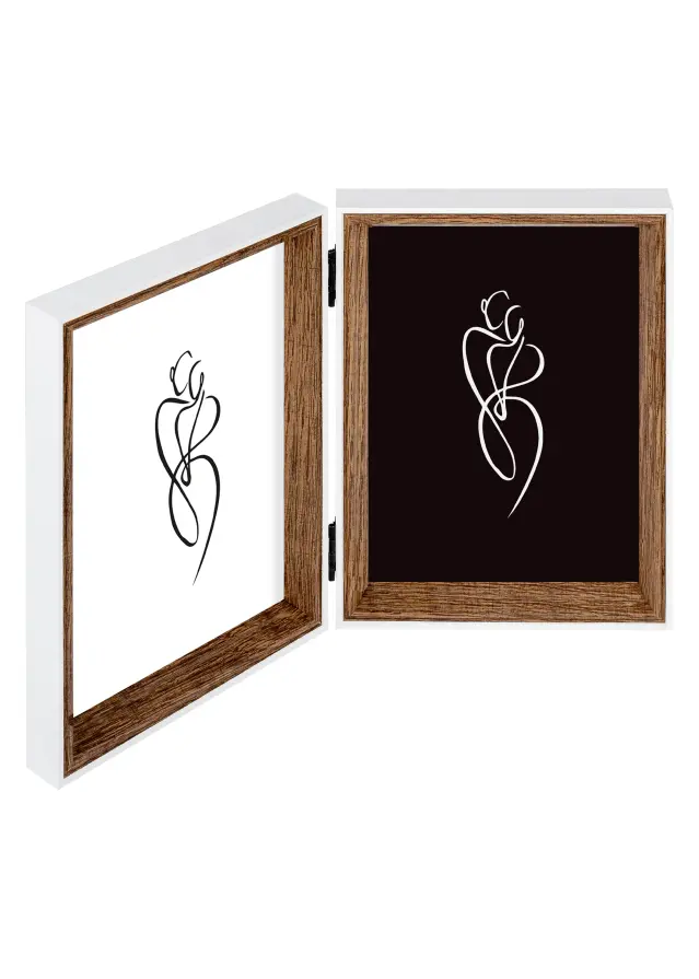 Walther Silhouette Vikrahmen Nussbaum 10x15 cm – 2 Bilder