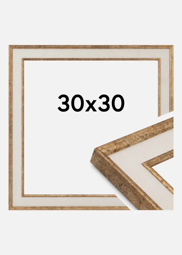 Jämtlands Ramfabrik Rahmen Dolly Acrylglas Gold 30x30 cm
