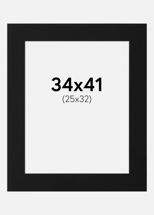 Artlink Passepartout Schwarz Standard (weißer Kern) 34x41 cm (25x32)