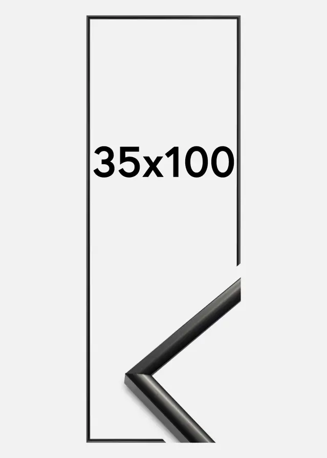 BGA Rahmen New Lifestyle Acrylglas Schwarz 35x100 cm