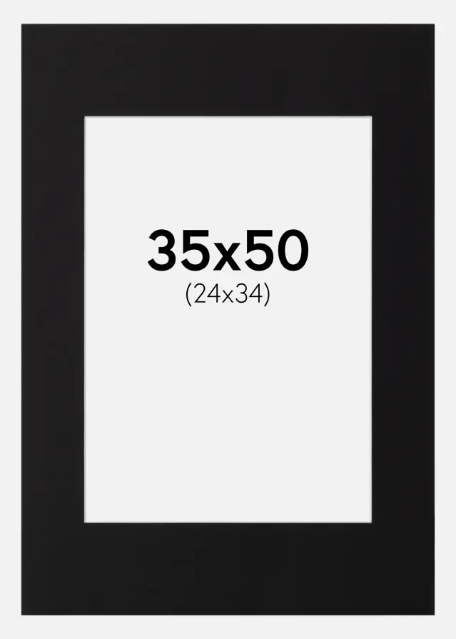 Artlink Passepartout Schwarz Standard (weißer Kern) 35x50 cm (24x34)