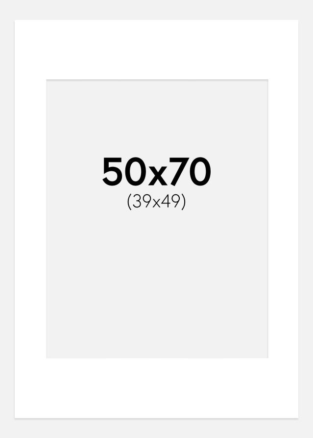 Galleri 1 Passepartout Superweiß (weißer Kern) 50x70 cm (39x49 cm)