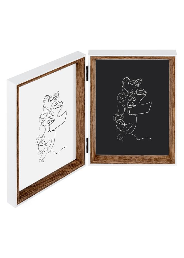 Walther Silhouette Vikrahmen Nussbaum 13x18 cm – 2 Bilder