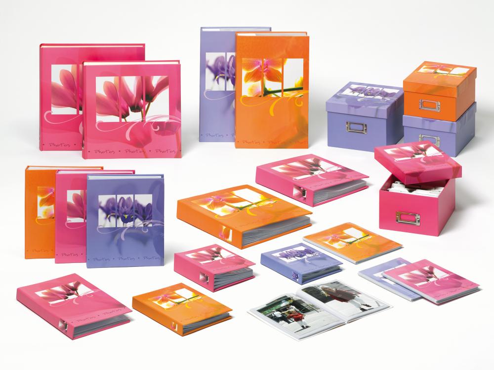 Walther Flora Foto-Einsteckalbum Orange - 60 Bilder in 13x18 cm