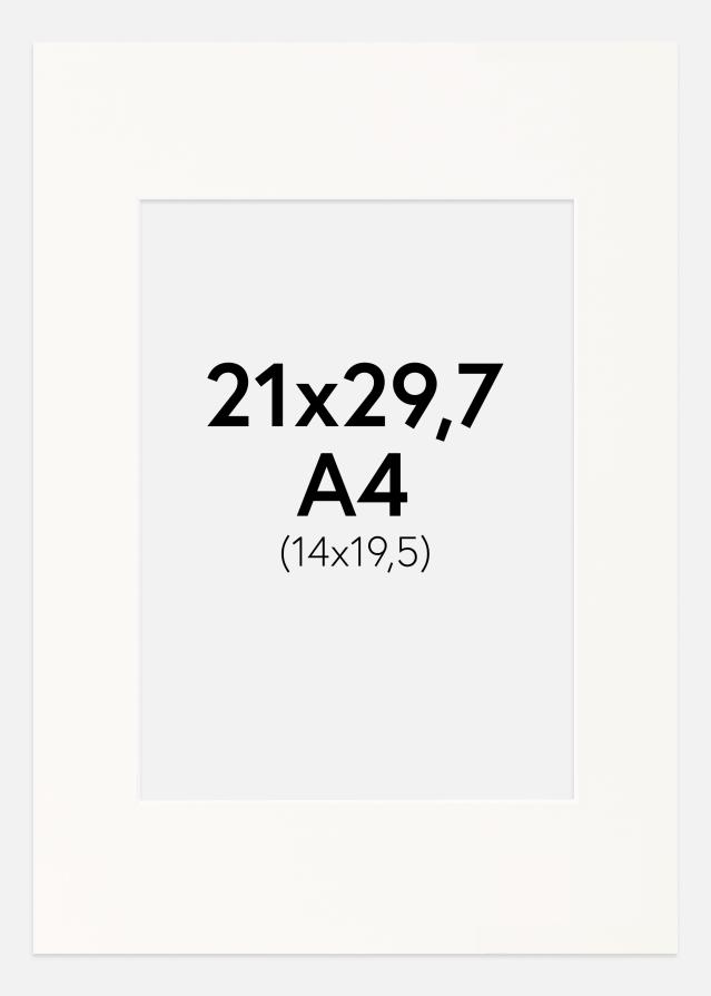 Konstlist Crescent Passepartout Antique White (weißer Kern) A4 21x29,7 cm (14x19,5)