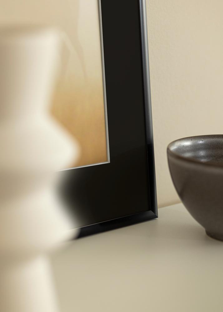 Ram med passepartou Rahmen New Lifestyle Matt Schwarz 30x40 cm - Passepartout Schwarz 21x29,7 cm