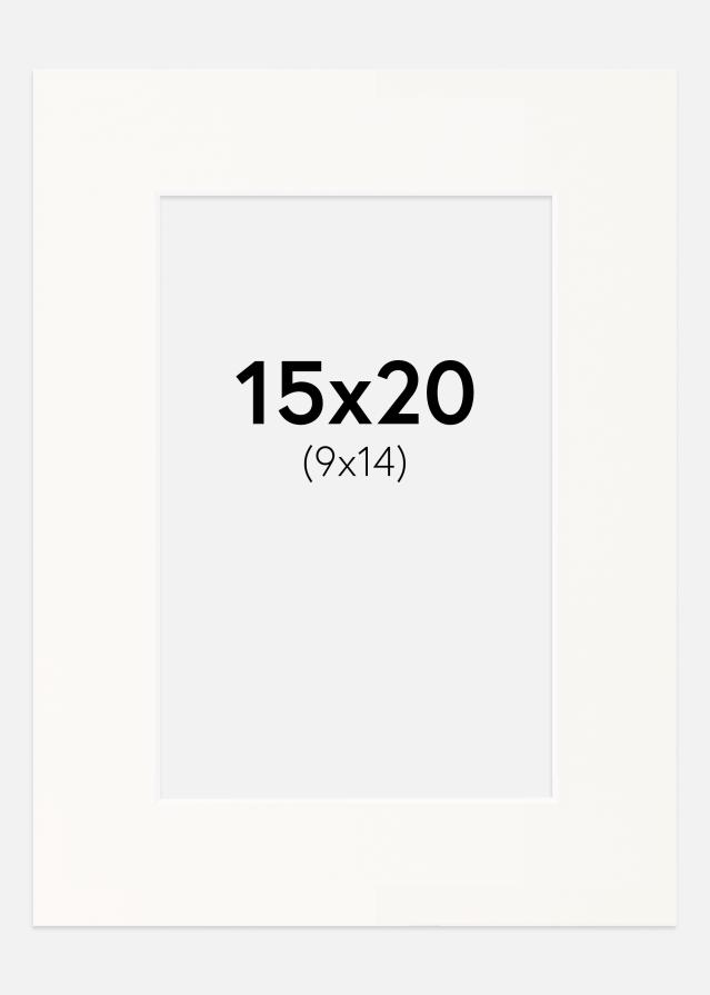 Konstlist Crescent Passepartout Antique White (weißer Kern) 15x20 cm (9x14)