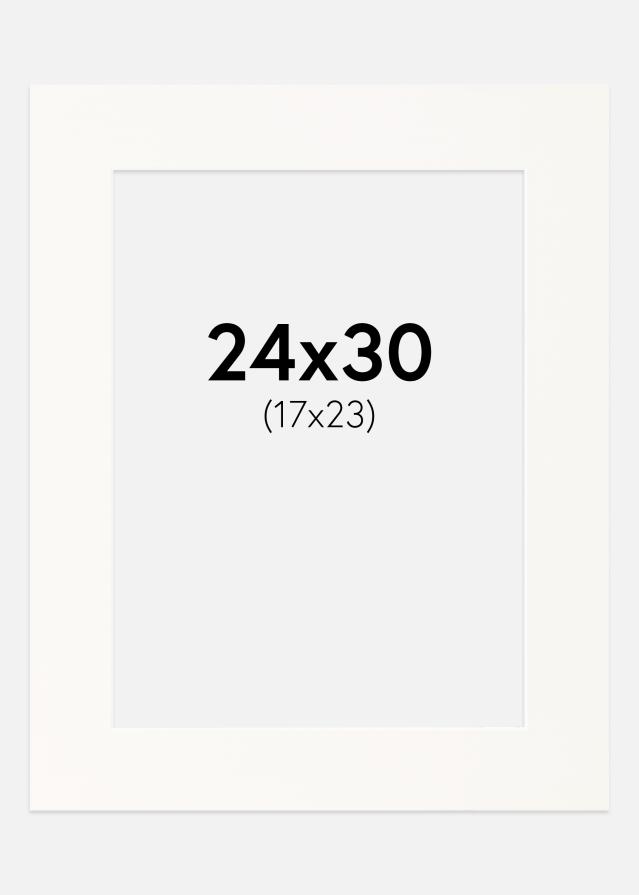 Konstlist Crescent Passepartout Antique White (weißer Kern) 24x30 cm (17x23)