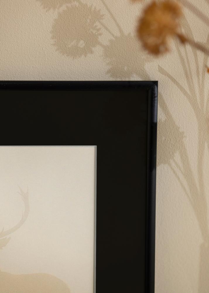 Ram med passepartou Rahmen New Lifestyle Matt Schwarz 30x40 cm - Passepartout Schwarz 21x29,7 cm