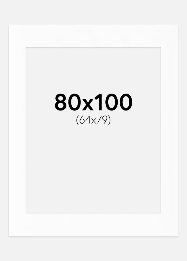 Artlink Passepartout Weiß Standard (weißer Kern) 80x100 cm (64x79)