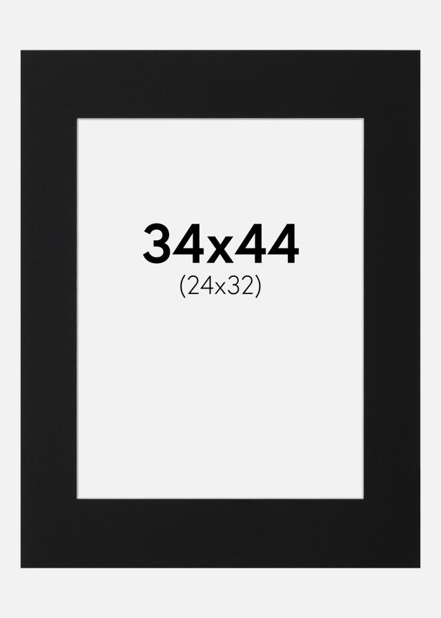 Artlink Passepartout Schwarz Standard (weißer Kern) 34x44 cm (24x32)