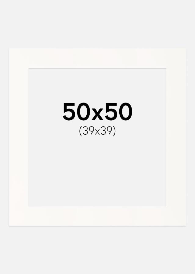 Konstlist Crescent Passepartout Antique White (weißer Kern) 50x50 cm (39x39)