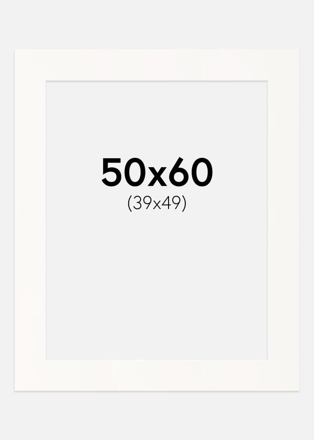 Konstlist Crescent Passepartout Antique White (weißer Kern) 50x60 cm (39x49)