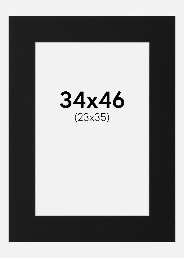 Artlink Passepartout Schwarz Standard (weißer Kern) 34x46 cm (23x35)