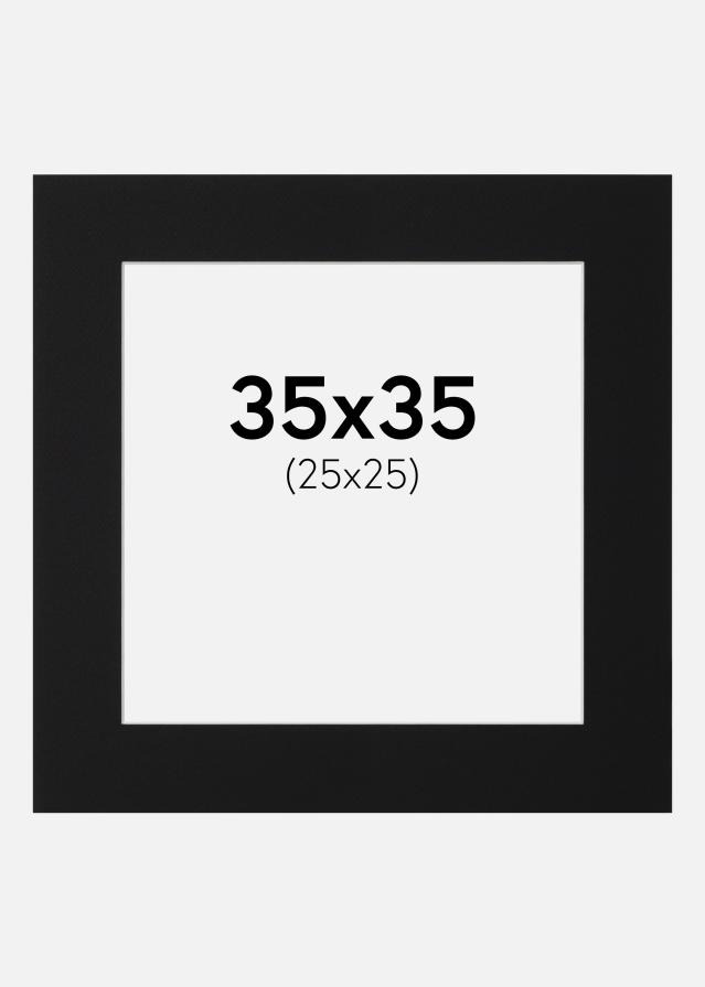 Artlink Passepartout Schwarz Standard (weißer Kern) 35x35 cm (25x25)