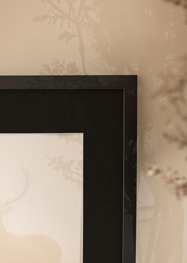 Ram med passepartou Rahmen Trendy Schwarz 20x30 cm - Passepartout Schwarz 10x20 cm