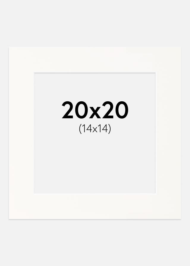 Konstlist Crescent Passepartout Antique White (weißer Kern) 20x20 cm (14x14)