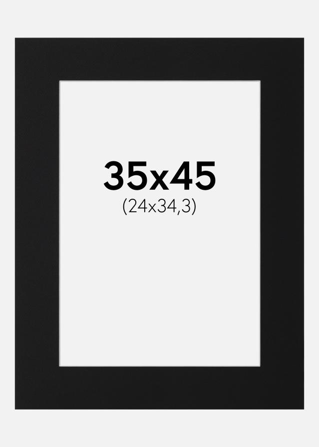 Artlink Passepartout Schwarz Standard (weißer Kern) 35x45 cm (24x34,3)