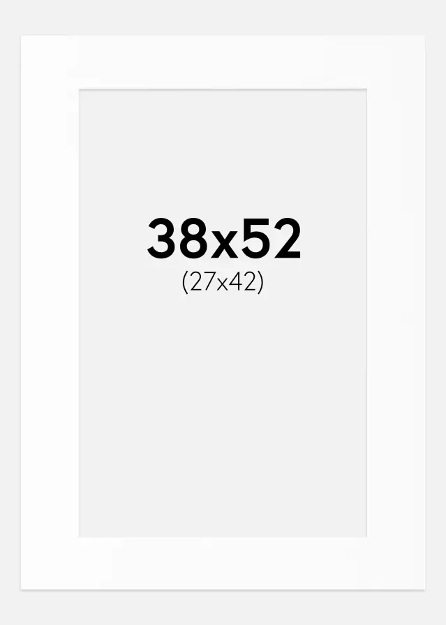 Artlink Passepartout Weiß Standard (weißer Kern) 38x52 cm (27x42)