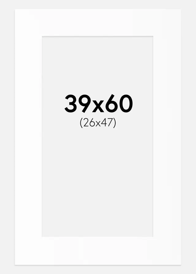 Artlink Passepartout Weiß Standard (weißer Kern) 39x60 cm (26x47)