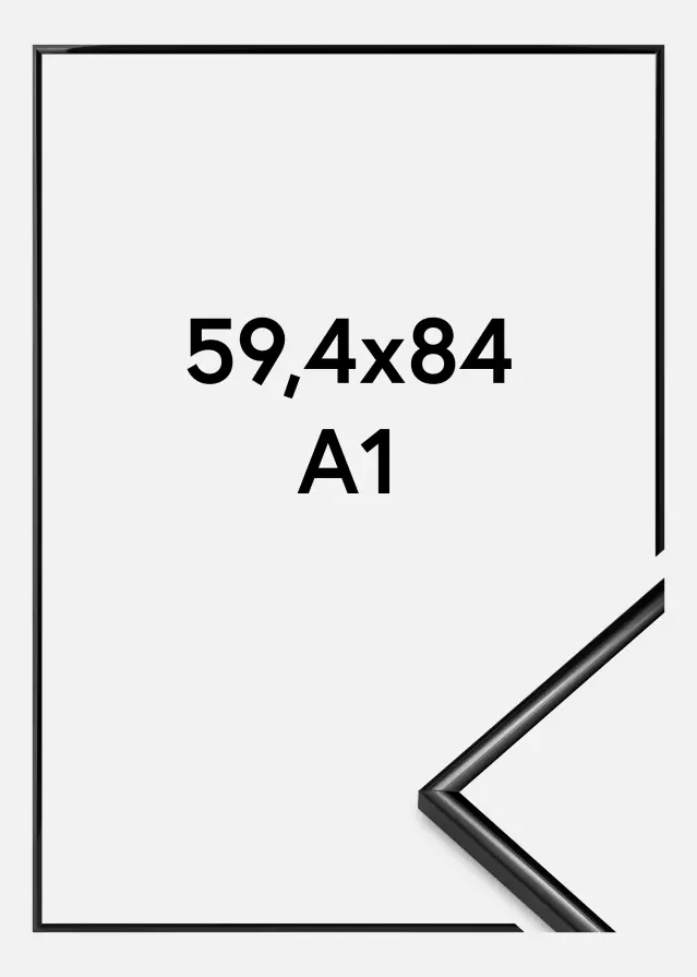 BGA Rahmen Scandi Acrylglas Schwarz 59,4x84,1 cm (A1)