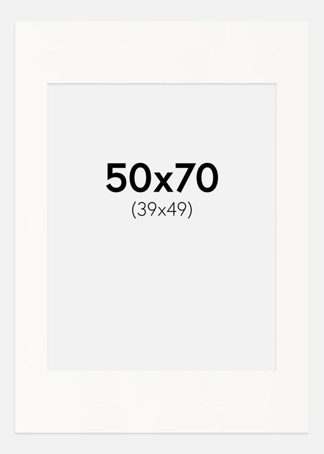 Konstlist Crescent Passepartout Antique White (weißer Kern) 50x70 cm (39x49)