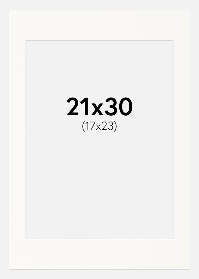 Konstlist Crescent Passepartout Antique White (weißer Kern) 21x30 cm (17x23)