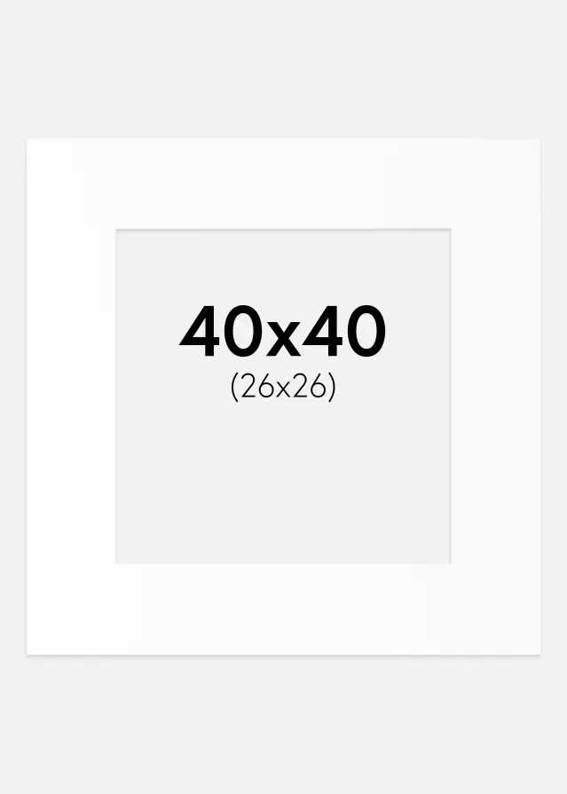 Artlink Passepartout Weiß Standard (weißer Kern) 40x40 cm (26x26)