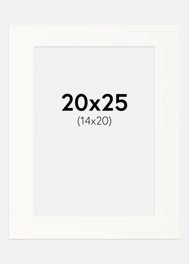Konstlist Crescent Passepartout Antique White (weißer Kern) 20x25 cm (14x20)