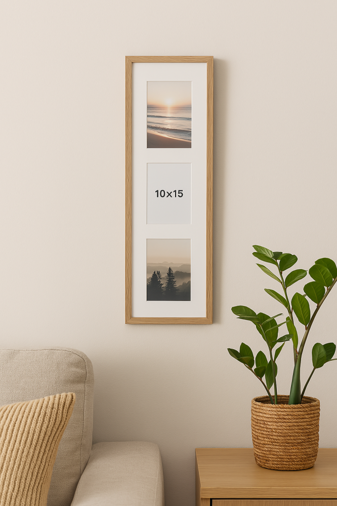 Galleri 1 Edsbyn Collage-Rahmen I Eiche - 3 Bilder (10x15 cm)