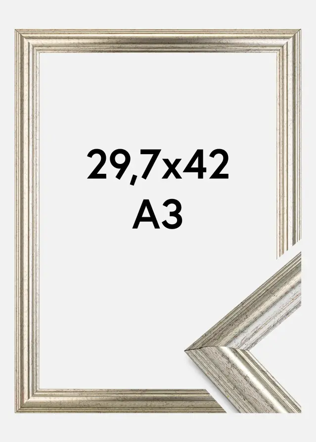 Galleri 1 Rahmen Västkusten Acrylglas Silber 29,7x42 cm (A3)