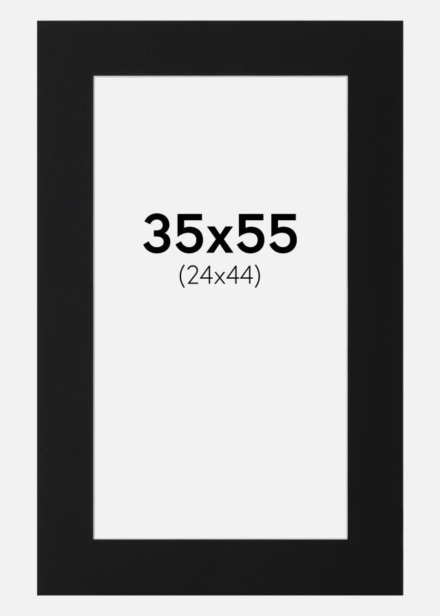 Artlink Passepartout Schwarz Standard (weißer Kern) 35x55 cm (24x44)