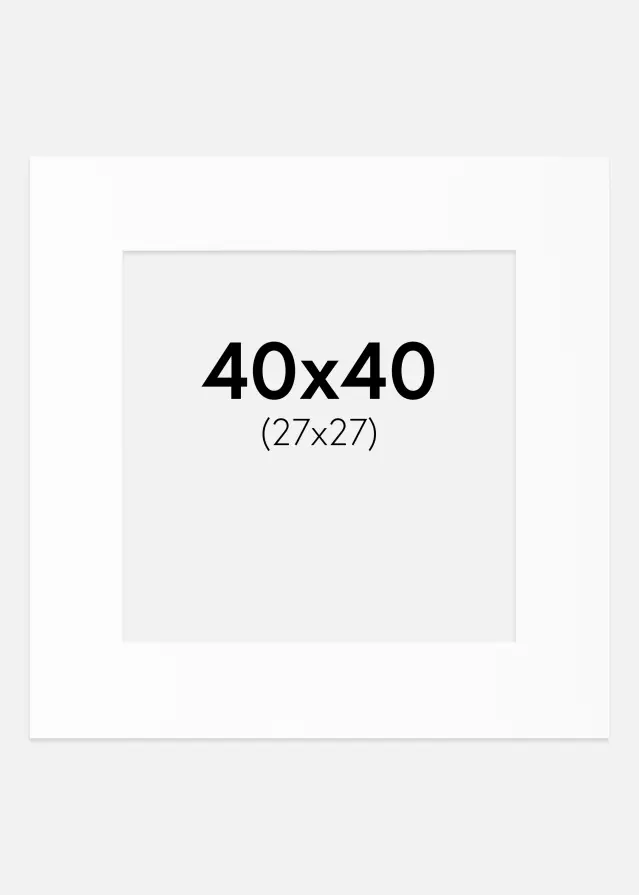 Artlink Passepartout Weiß Standard (weißer Kern) 40x40 cm (27x27)